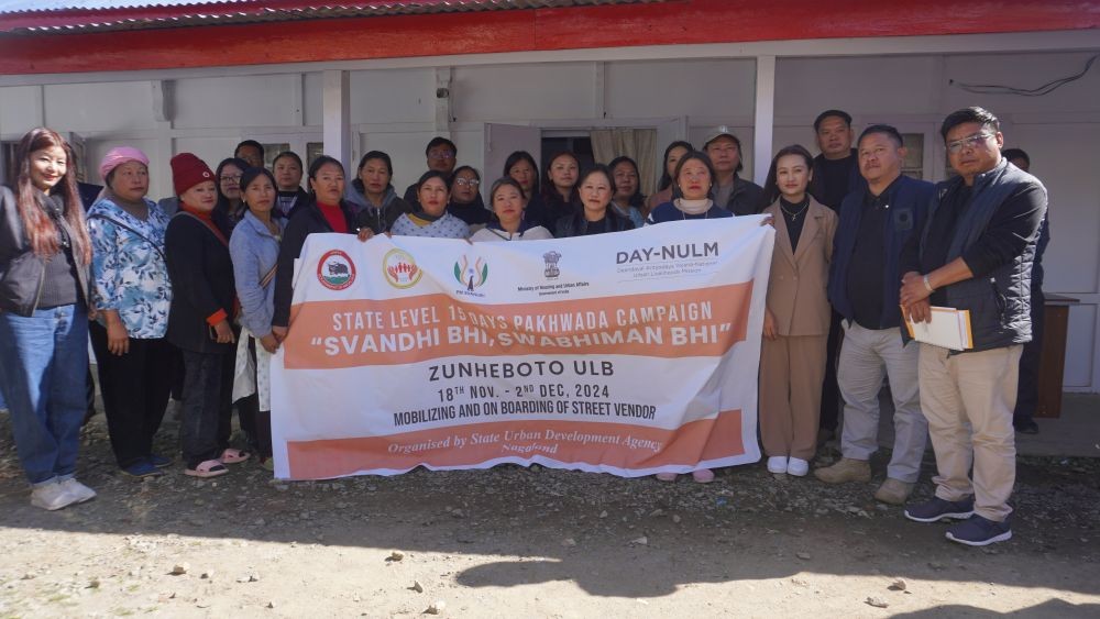 Zunheboto Town Council in collaboration with State Urban Development Agency organised a state-level Pakhwada campaign to mobilize and onboard street vendors under PMSVANidhi Scheme on November 28.